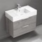 Wall Mounted Bathroom Vanity, Modern, 32